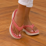 Solvea – Braided Wedge Sandals with High Arch Support