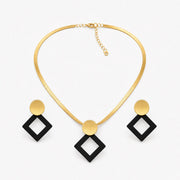 Gold & Black Open Diamond
