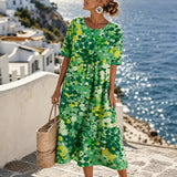 Marivella – Floral Loose Midi Dress with Hidden Pockets