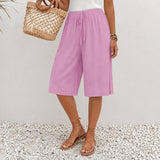 Calaya – Wide Leg Drawstring Pants for Women, Lightweight Summer Pull On Bottoms
