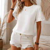 Marelle – Textured Flutter Sleeve Top