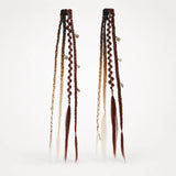Wildera – Boho Beaded Clip-In Braid Extensions with Charms