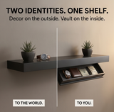 Vaultedge – Floating Wall Shelf with Hidden Compartment