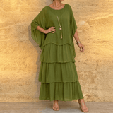 Velara – Women's Flowing Tiered Chiffon Maxi Dress