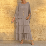 Velara – Women's Flowing Tiered Chiffon Maxi Dress