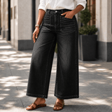 Vellora – Women's Patch-Pocket Wide-Leg Jeans