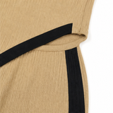 Velora – Asymmetric Ribbed Two-Piece Set with Flared Pants