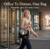 Velora – Glossy Croc Crossbody Handbag