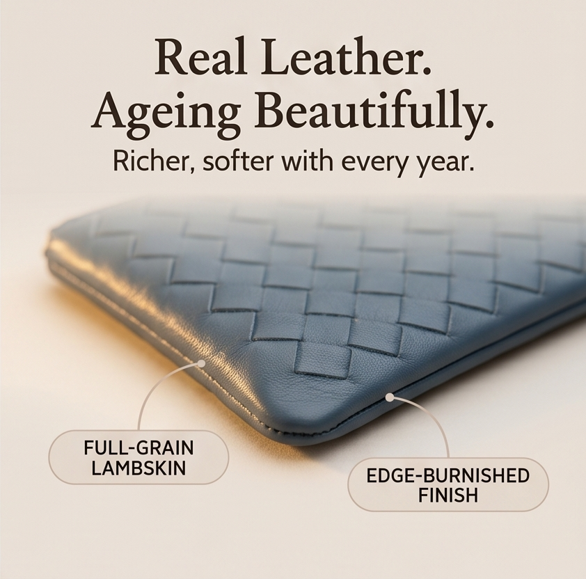 Veloura – Handwoven Lambskin Card Wallet