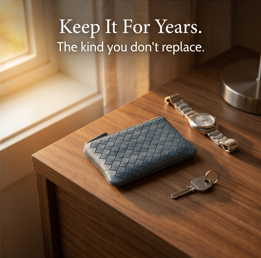 Veloura – Handwoven Lambskin Card Wallet