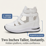 Veluna – Caged Wedge Sandals with Hidden Platform