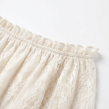 Veluna - Off-Shoulder Lace Blouse with Bell Sleeves