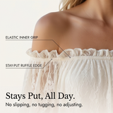 Veluna - Off-Shoulder Lace Blouse with Bell Sleeves