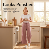 Veluna – Women's Effortless Wide-Leg Crop Pants