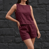 Veluna – Women's Breezy V-Neck Summer Set