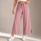 Veluna – Women's Effortless Wide-Leg Crop Pants