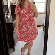 Red Ditsy Floral