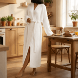 Velunna – Full-Length Semi-Velvet Wrap Robe for Women