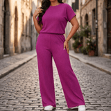 Velura – Women's Soft Ribbed Wide-Leg Set