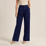 Velura - Women's Wide Leg Acetate Satin Trousers