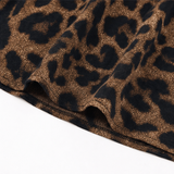 Veluxa – Leopard Print Cinched Waist Maxi Shirt Dress with Pockets