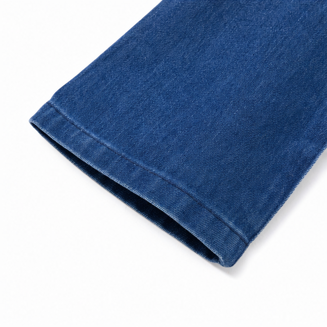 Verelle – Women's V-Neck Collarless Denim-like Jacket, Soft Button-Front Layer