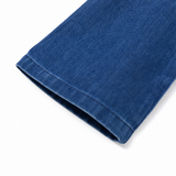 Verelle – Women's V-Neck Collarless Denim-like Jacket, Soft Button-Front Layer