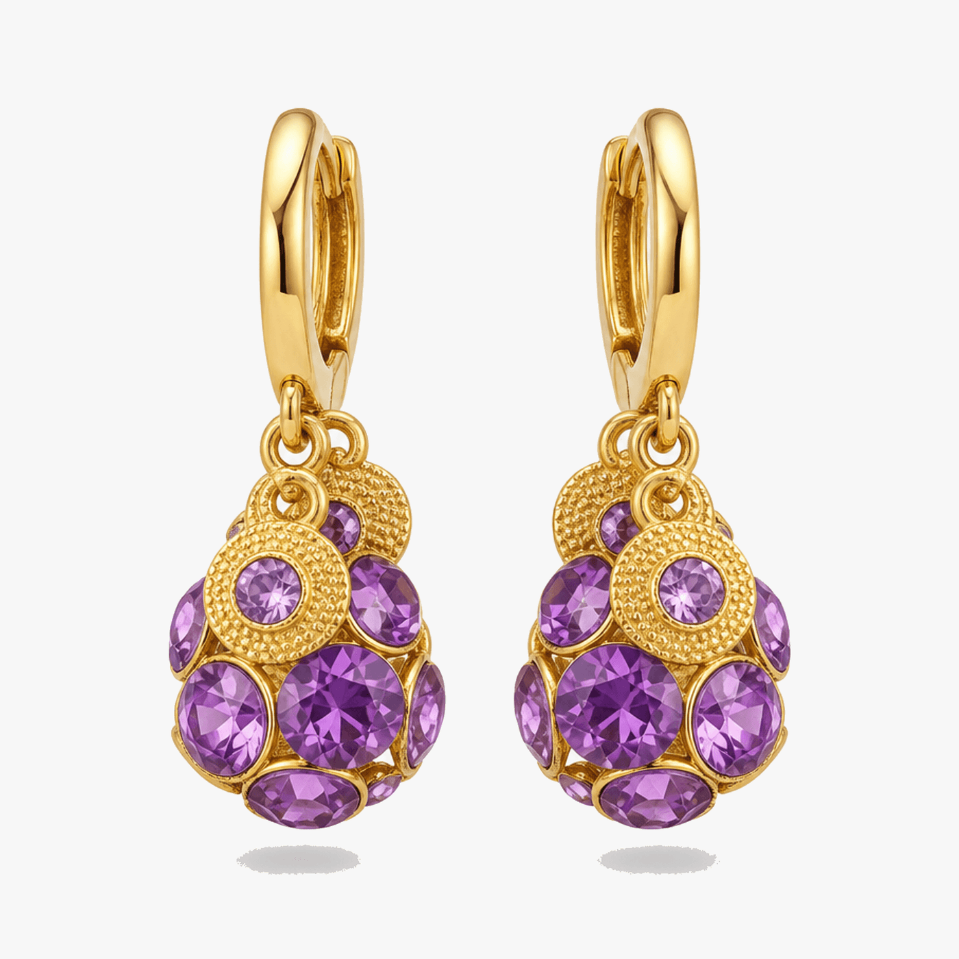 Violetta – Romantic Amethyst Crystal Earrings for Her