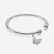 Silver with Butterfly Charm