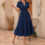 Vivara – Women's Flowing V-Neck Summer Maxi Dress