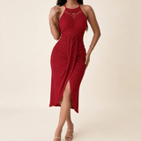 Vivara – Women's Lace Halterneck Maxi Dress