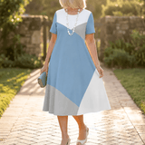 Vivara – Women's pleated gradient print dress