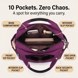Vossa – Waterproof 10 pocket crossbody bag
