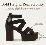 Zarelle – Cross-Strap Platform Heel Sandals