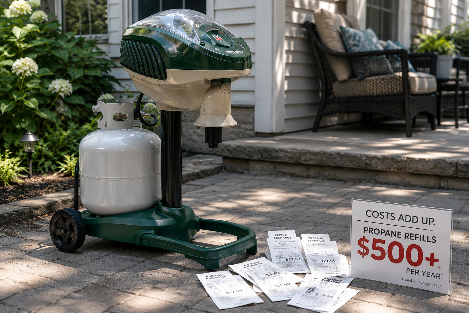 Mosquito Magnet with propane tank and yearly refill costs