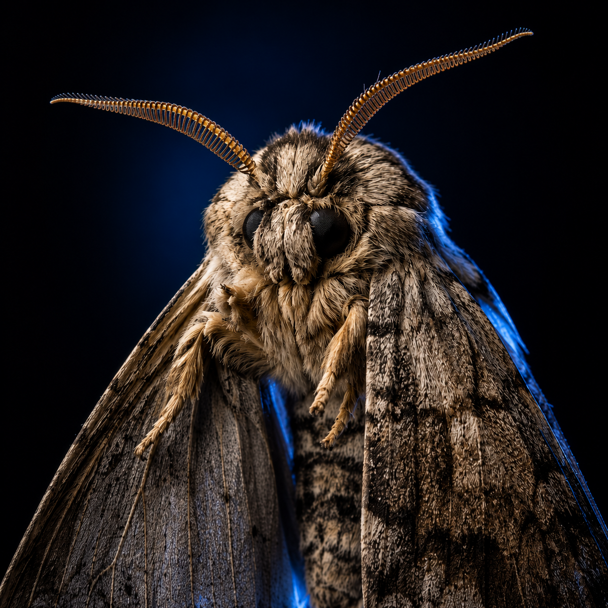 Moth attracted by a bug zapper