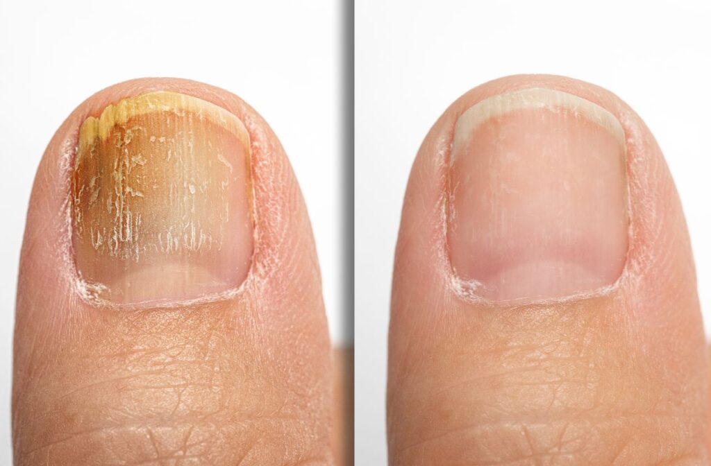 Clearer, healthier looking toenails