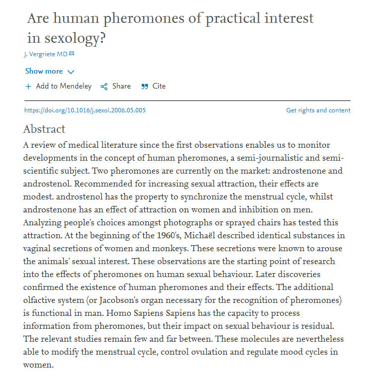 Pheromone research
